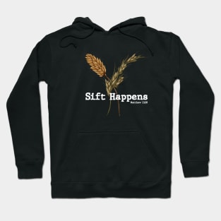 Sift Happens Vertical Combined White Hoodie